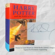 Harry Potter and the Goblet of Fire, first UK edition, first printing, signed by J.K. Rowling Harry Potter and the Goblet of Fire, first UK edition, first printing, signed by J.K. Rowling
