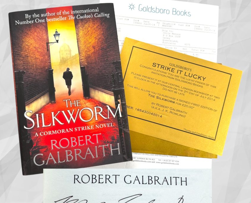 The Silkworm Cormoran Strike Series First Edition Signed by Robert Galbraith J.K. Rowling 2014
