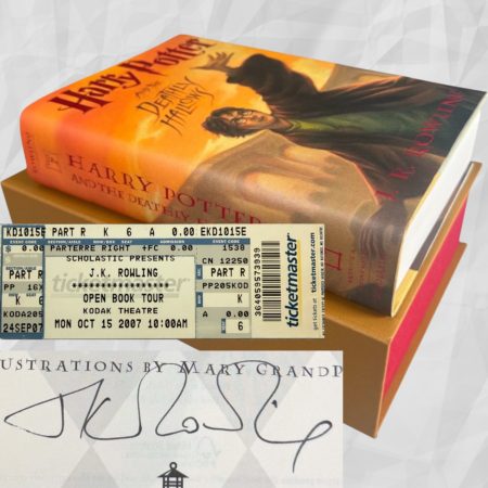 Harry Potter and the Deathly Hallows first US edition first printing signed J.K. Rowling 2007 Scholastic hardcover