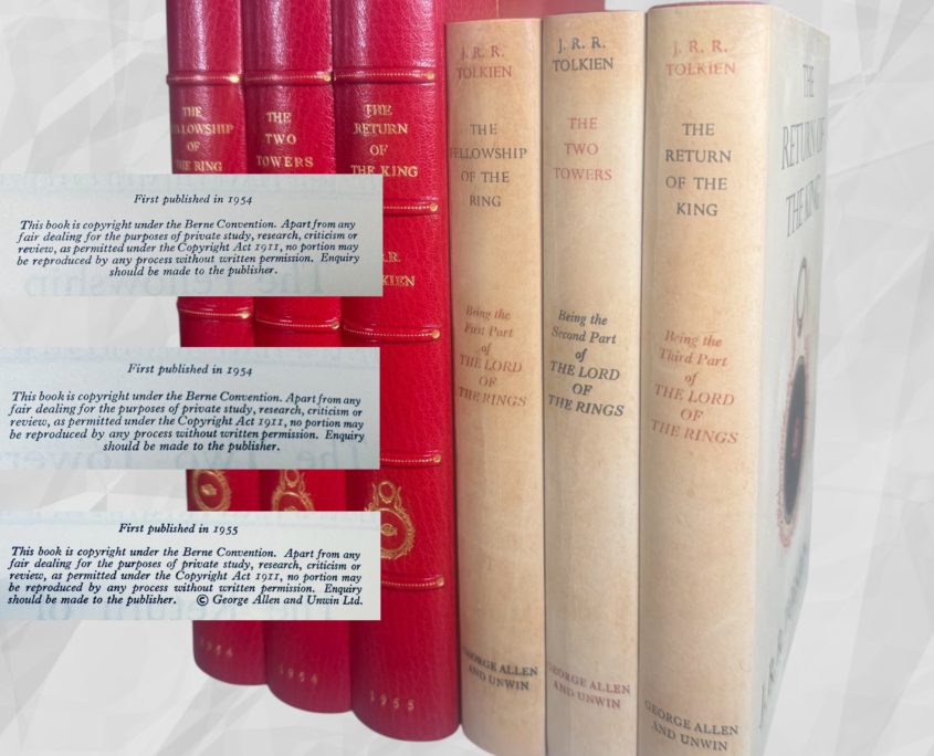 The Lord of the Rings – first edition, first impression set, Allen & Unwin, 1954–55