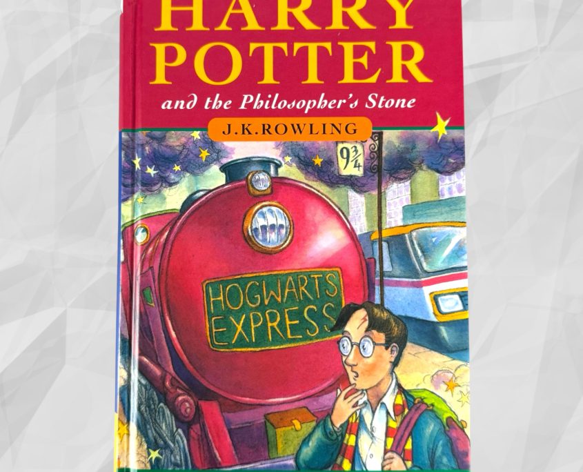Harry Potter and the Philosopher’s Stone First UK Edition 4th Printing Hardcover – Front Cover
