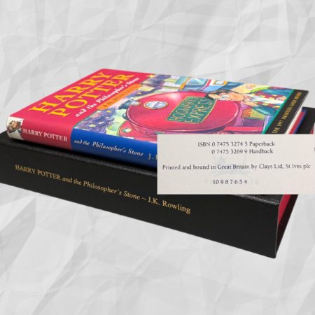 Harry Potter and the Philosophers Stone, First UK Edition, 4th Printing, Hardcover, Bloomsbury, 1997, J.K. Rowling