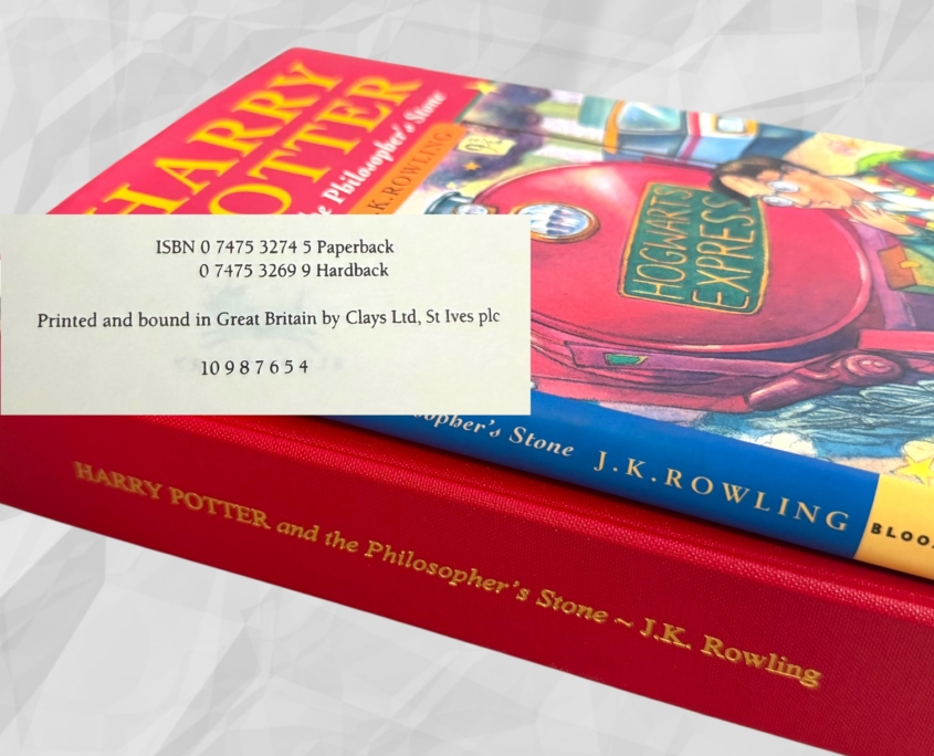 Harry Potter and the Philosopher's Stone, First UK Edition, 4th Printing, Hardcover, Bloomsbury, 1997, J.K. Rowling