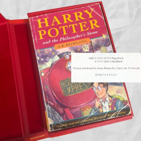 Harry Potter and the Philosopher's Stone, First UK Edition, First Printing, Paperback, J.K. Rowling, Bloomsbury, 1997