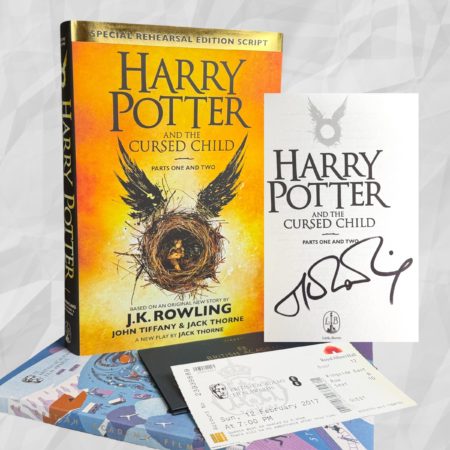 Harry Potter and the Cursed Child, First UK Edition, First Printing, Hardcover 2016, Signed by J.K. Rowling
