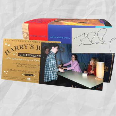 Harry Potter and the Goblet of Fire First UK Edition, First Printing, Bloomsbury 2000, Hardcover, Signed by J.K. Rowling, Fine Condition with Provenance