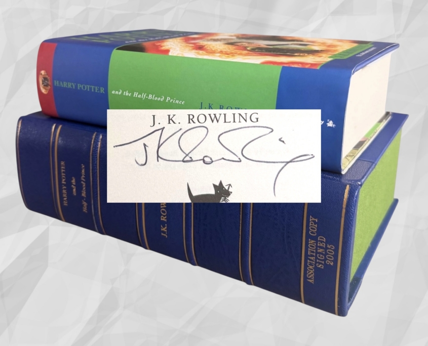 Harry Potter and the Half Blood Prince, First UK Edition, First Printing, Hardcover, Bloomsbury 2005, Signed by J.K. Rowling, Fine Condition