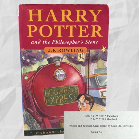 Harry Potter and the Philosophers Stone, First UK Edition, 6th Printing, Paperback, J.K. Rowling, Bloomsbury 1997