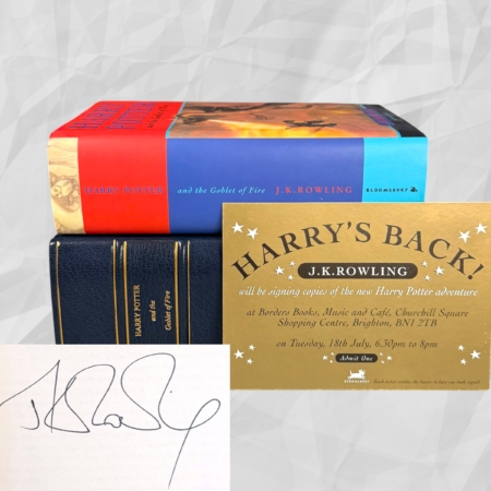 Harry Potter and the Goblet of Fire, First UK Edition, First Printing, Bloomsbury 2000, Hardcover, Signed by J.K. Rowling with Provenance