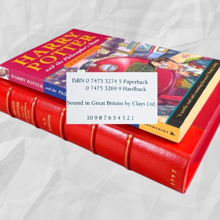 Harry Potter and the Philosopher's Stone, First UK Edition, First Printing, Paperback, Bloomsbury 1997, J.K. Rowling
