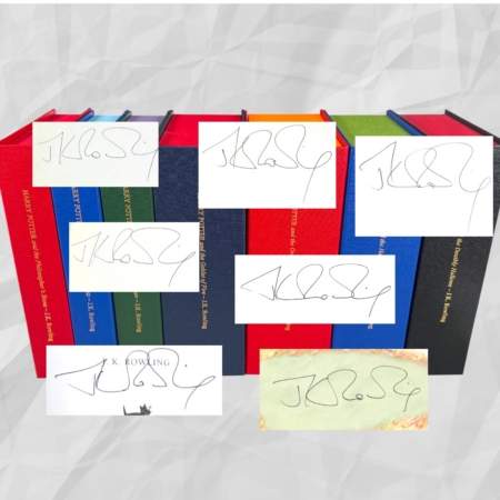 The Harry Potter Series: A Complete Set of the Bloomsbury First Edition Hardcovers, All Signed by J.K. Rowling