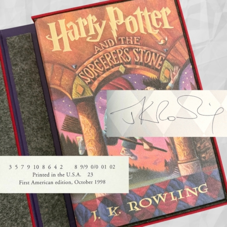 Harry Potter and the Sorcerer's Stone, First US Edition, Second Printing, Hardcover, Scholastic 1998, Signed by J.K. Rowling