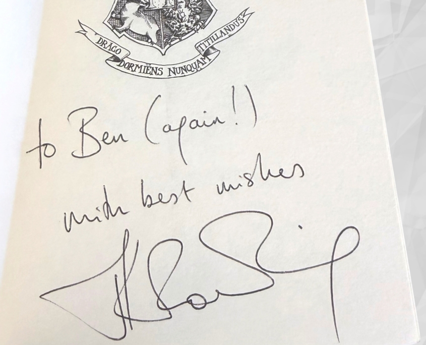 Harry Potter and the Philosopher's Stone & Chamber of Secrets: Chamber of Secrets signature and inscription