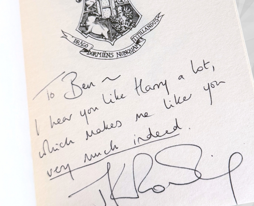 Harry Potter and the Philosopher's Stone & Chamber of Secrets: Philosophers Stone signature and inscription