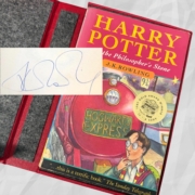 Harry Potter and the Philosopher's Stone, First UK Edition, 23rd Printing Paperback with '1 Wand' Error, Signed by J.K. Rowling